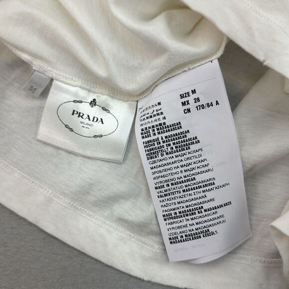 Prada Cream Top with Embellished Neckline - Picture 4 of 14